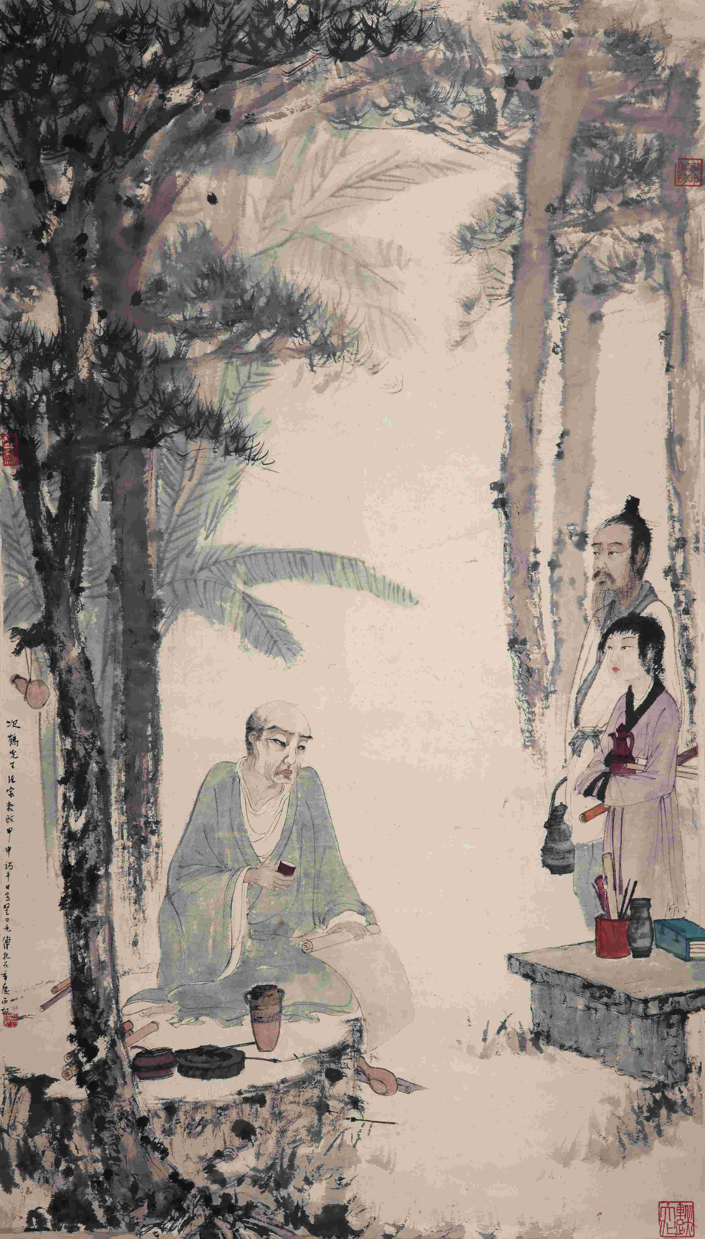 傅抱石（1904-1965） 怀素论道图