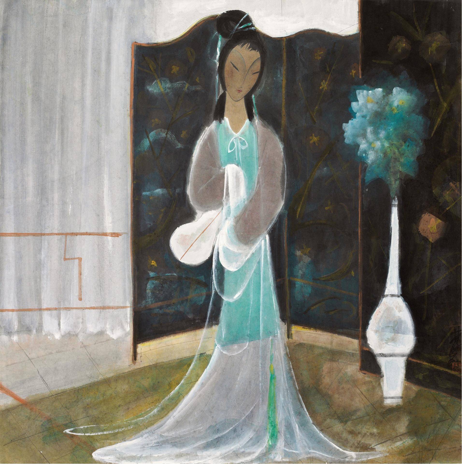 林风眠（1900-1991） 纨扇仕女