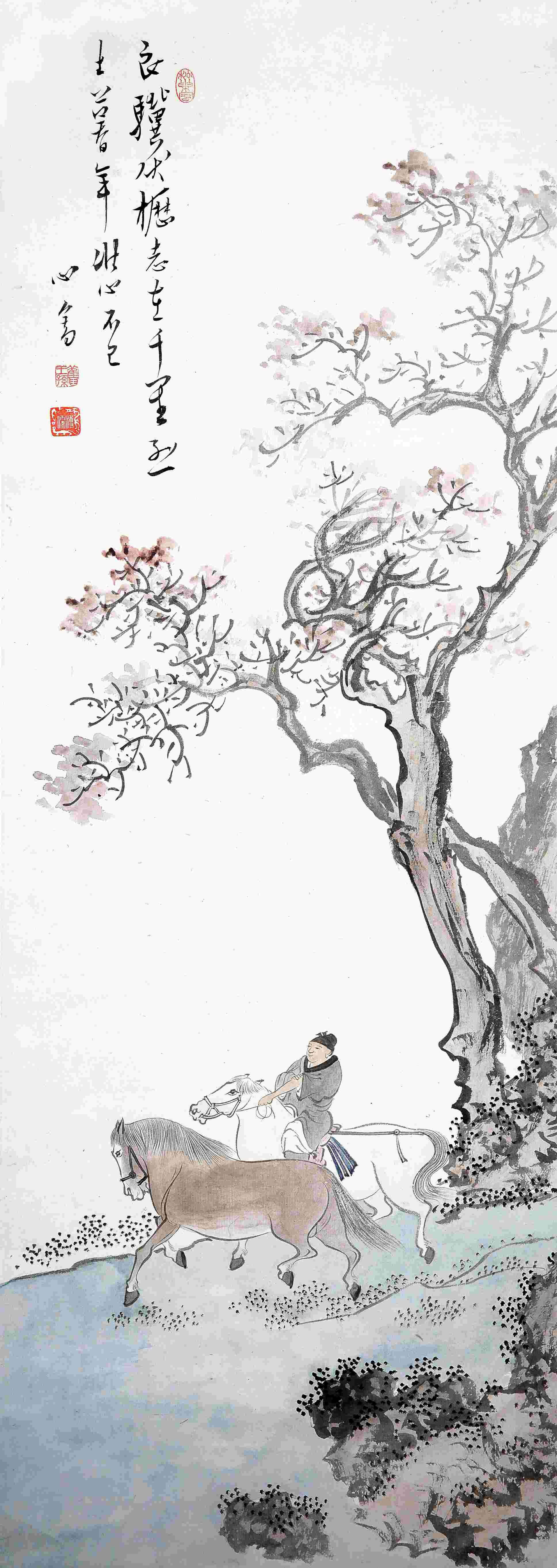 溥儒（1896-1963） 策马图