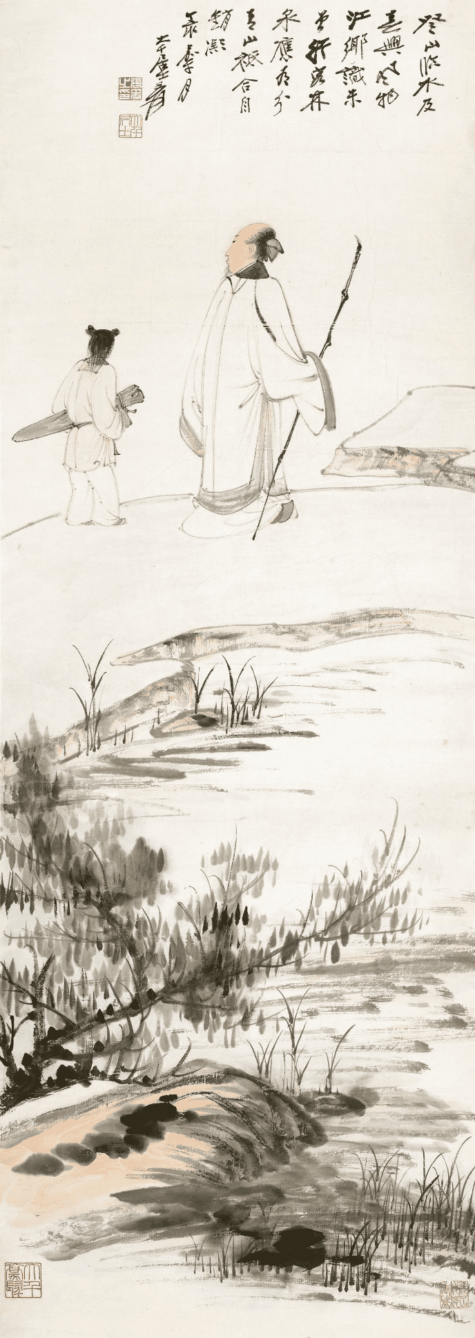 张大千 ( 1899—1983 )临水高士图