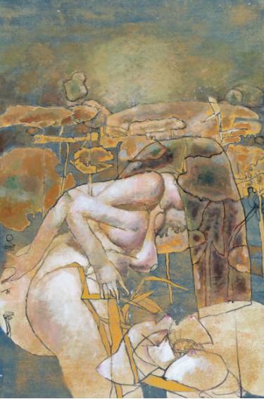 石虎( 1942—2023 )莲溪浣沐