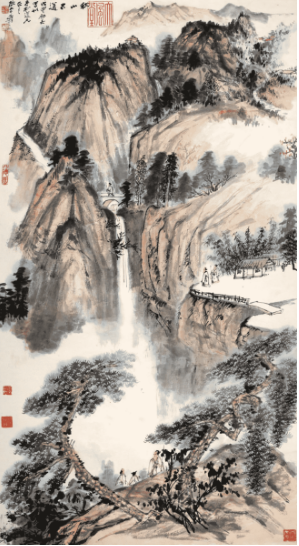 张大千 ( 1899—1983 )秋山古道